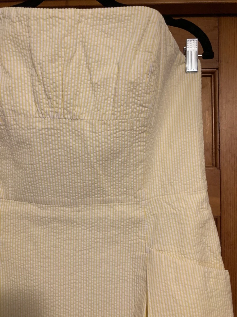 Lilly Pulitzer Preppy Yellow and White Striped Fit & Flare Blossom Dress, 14 - Picture 3 of 4